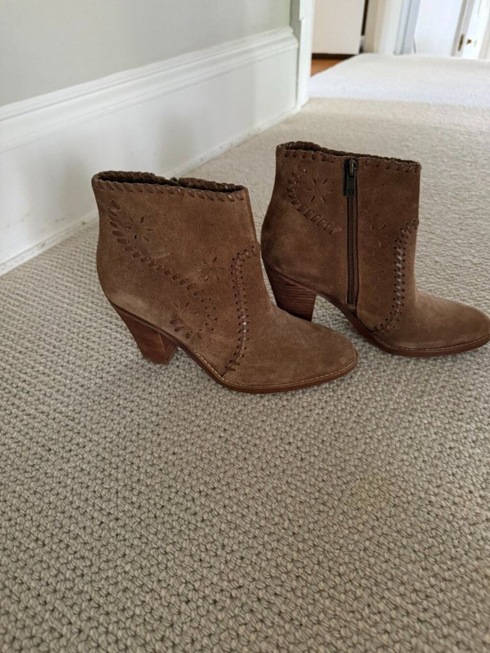Ivanka Trump brown suede bootie